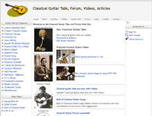 Tablet Screenshot of classicalguitartabs.org